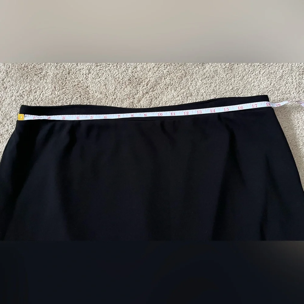 Conrad C Black A-Line Skirt with Stretch Size 18 Noir Essential Business Casual - Picture 10 of 11